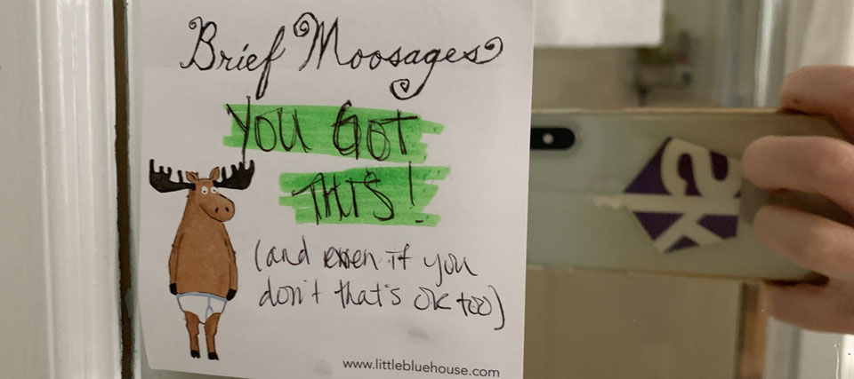 "You've got this!" message to myself on my bathroom mirror