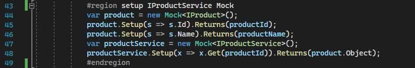 IProductService Mock