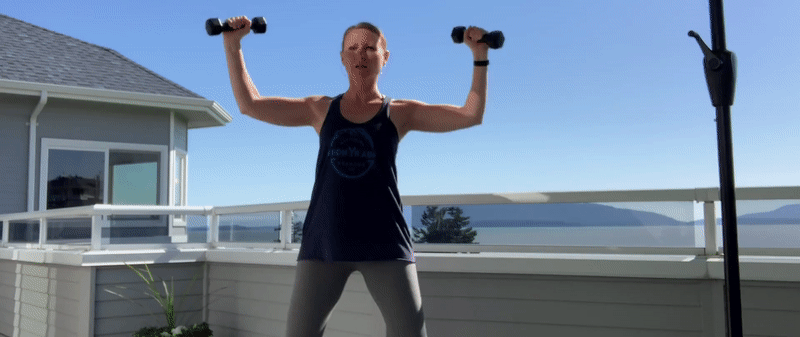 Lats, shoulders, chest, back, glutes, and thighs! Who doesn't want a gif of themselves doing this!? 🙋♀️