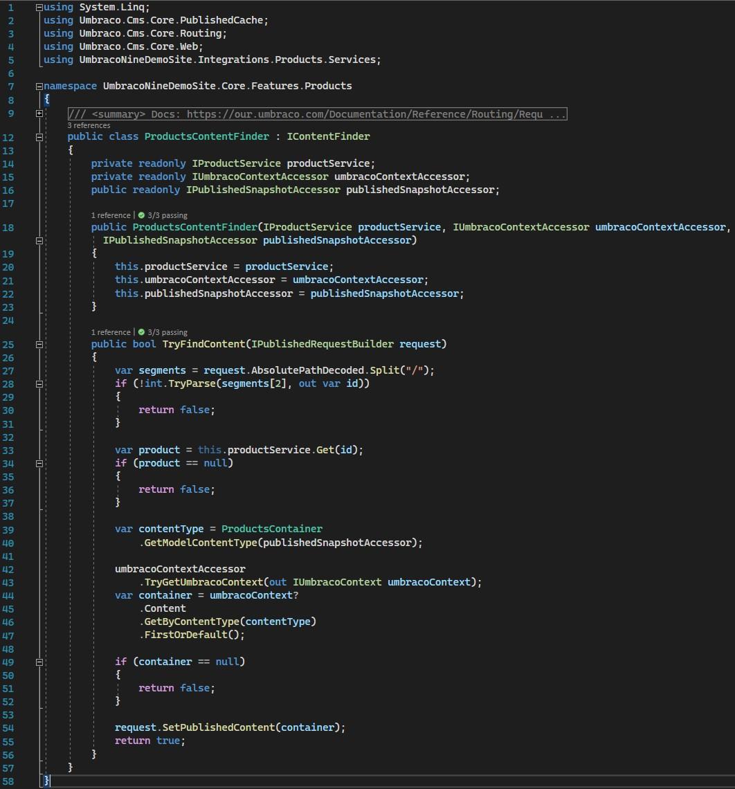 ProductsContentFinder - ModelsBuilder based implementation