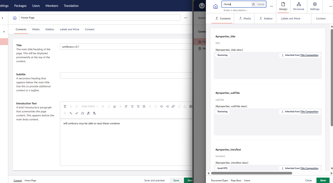 Backoffice after updating localization.