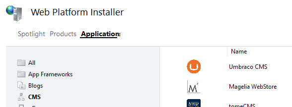 Good old Windows Platform Installer in IIS