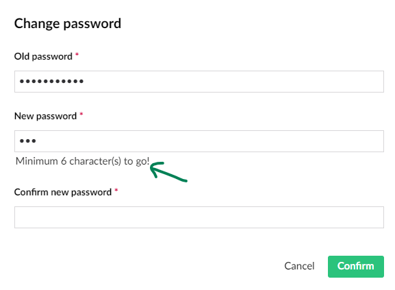 The contextual password helper in action